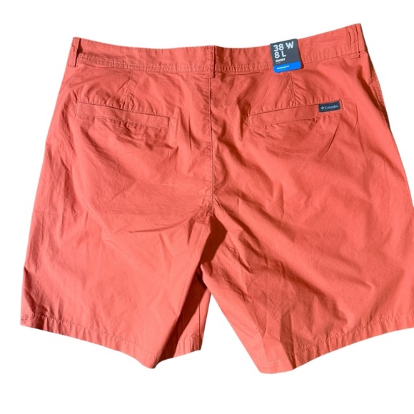 Columbia Men's Vibrant Coral Flat Front Shorts 38W 8L - Picture 5 of 6